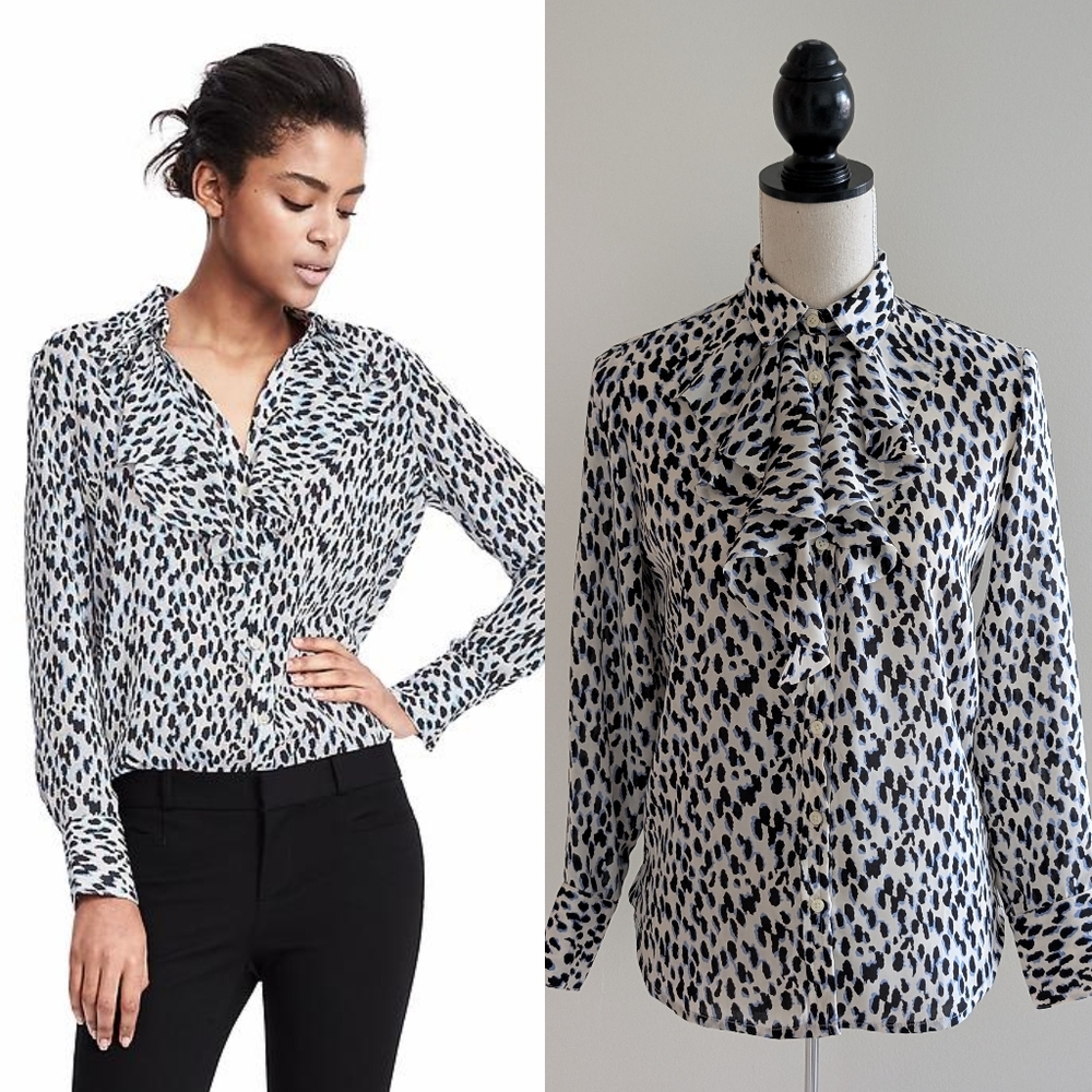 Like New Banana Republic Dillon Ruffle Blouse